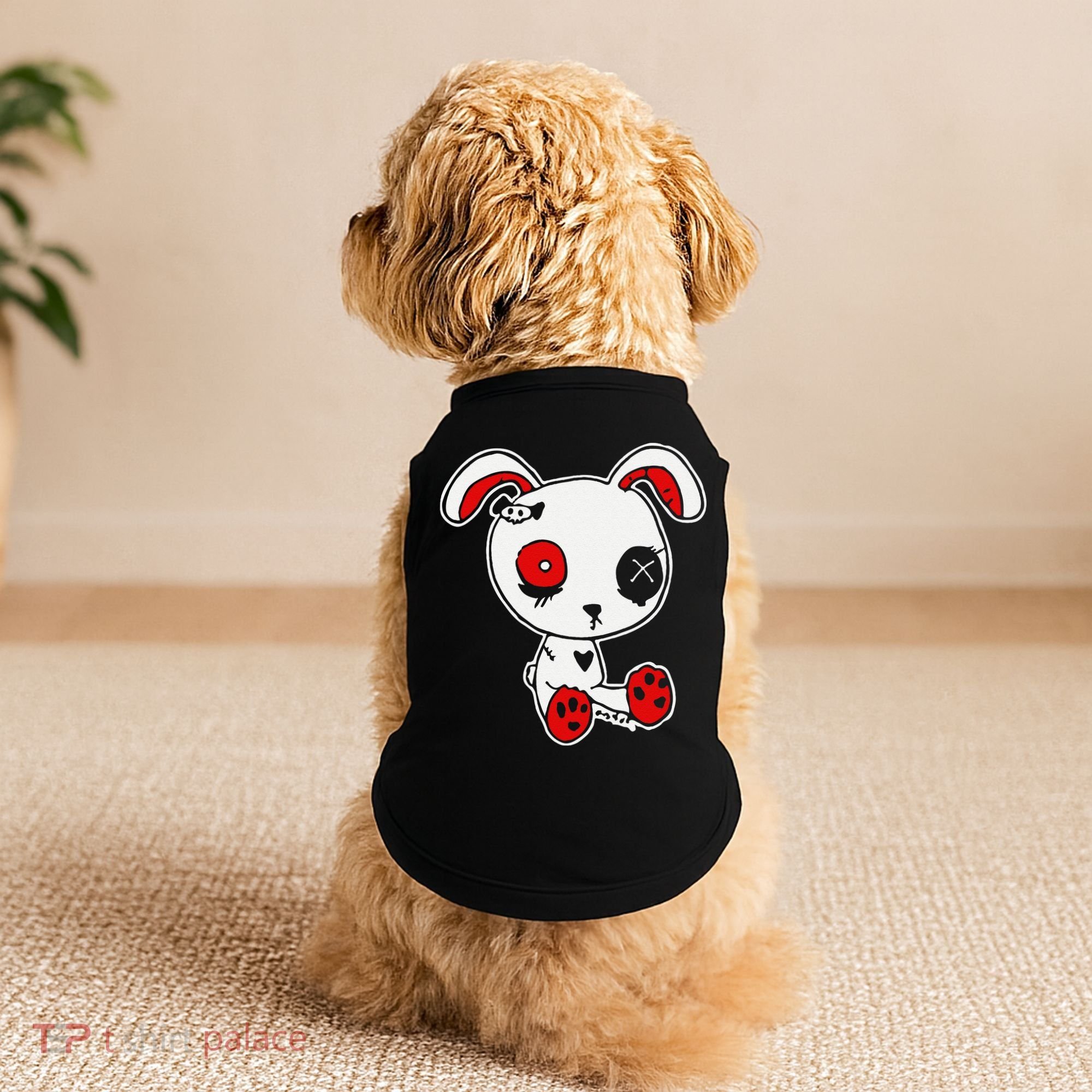 Goth Bunny Doll Lazy Halloween Costume Scary Creepy Gothic Doggie Tank