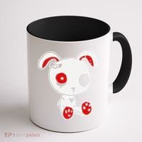 Goth Bunny Doll Lazy Halloween Costume Scary Creepy Gothic Coffee Mug thumb 1