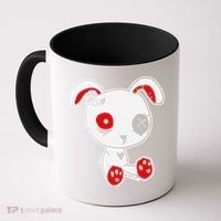 Goth Bunny Doll Lazy Halloween Costume Scary Creepy Gothic Coffee Mug thumb 0
