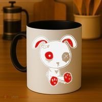Goth Bunny Doll Lazy Halloween Costume Scary Creepy Gothic Coffee Mug thumb 4