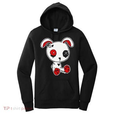 Goth Bunny Doll Lazy Halloween Costume Scary Creepy Gothic Women's Hoodie