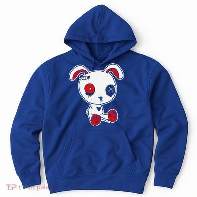 Goth Bunny Doll Lazy Halloween Costume Scary Creepy Gothic Hoodie