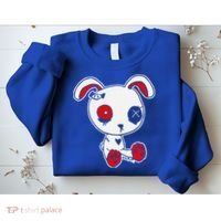 Goth Bunny Doll Lazy Halloween Costume Scary Creepy Gothic Sweatshirt thumb 2