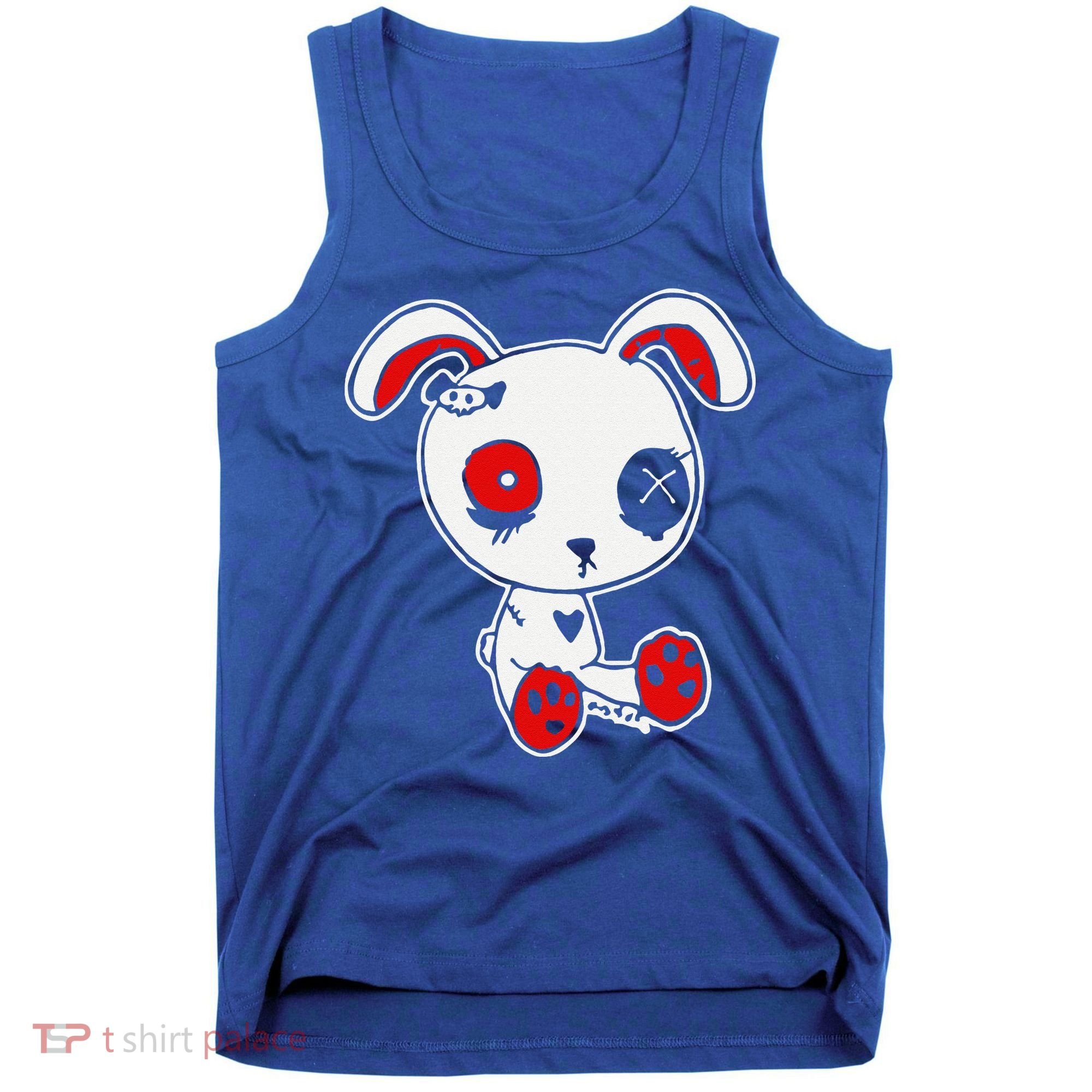 Goth Bunny Doll Lazy Halloween Costume Scary Creepy Gothic Tank Top