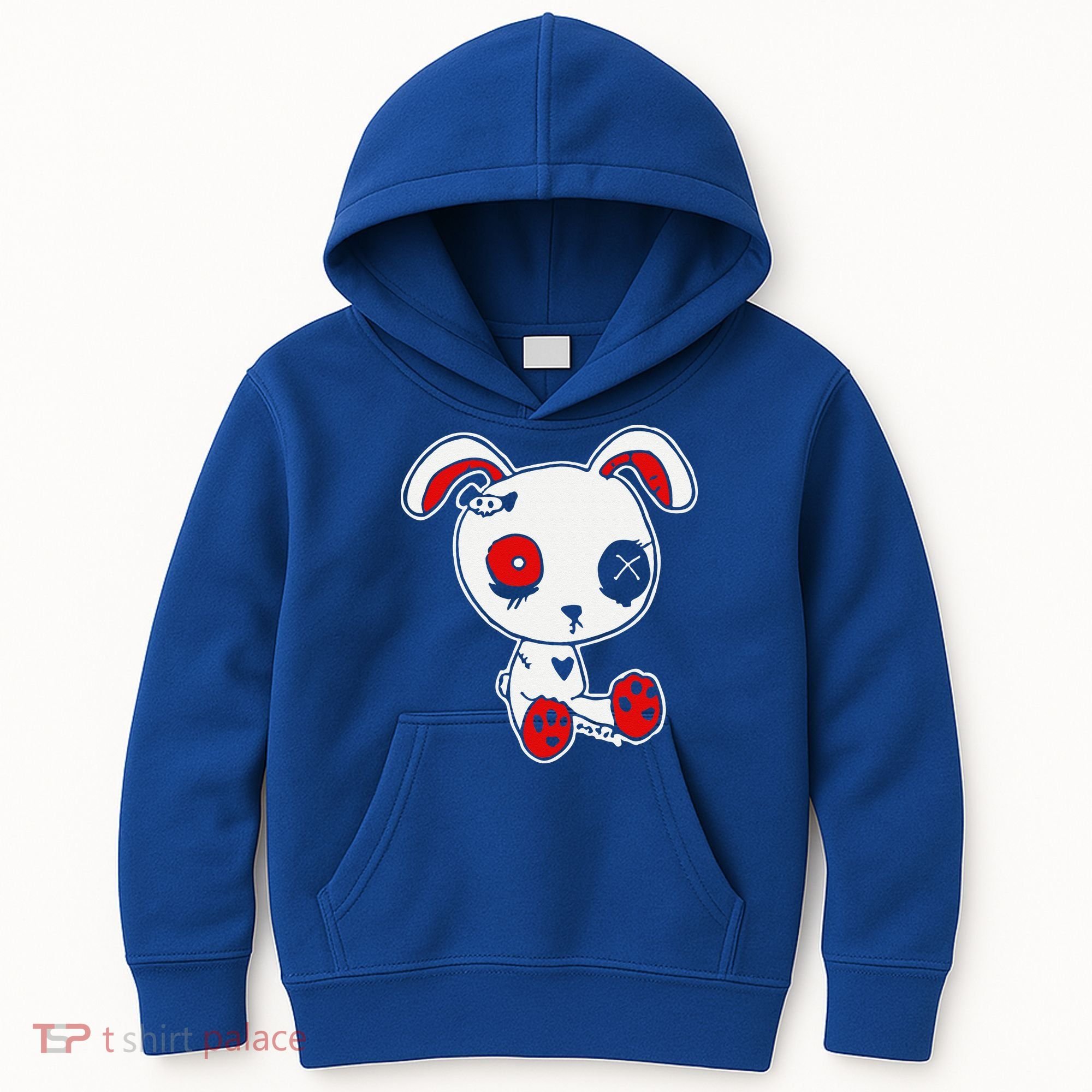 Goth Bunny Doll Lazy Halloween Costume Scary Creepy Gothic Kids Hoodie
