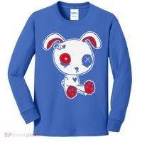 Goth Bunny Doll Lazy Halloween Costume Scary Creepy Gothic Kids Long Sleeve Shirt thumb 0
