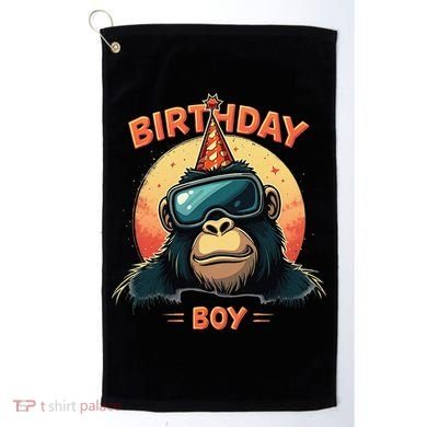 Gorilla Birthday Decorations Monkey Tag VR Gamer for Golf Towel