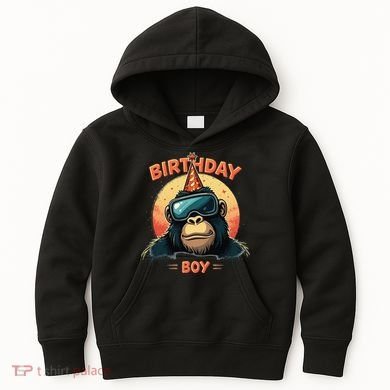 Gorilla Birthday Decorations Monkey Tag VR Gamer for Kids Hoodie