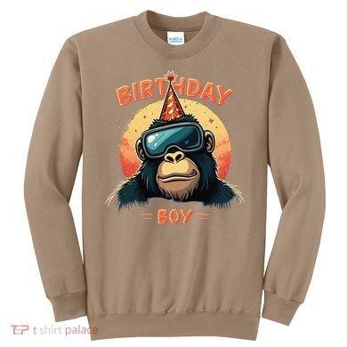 Gorilla Birthday Decorations Monkey Tag VR Gamer for Sweatshirt
