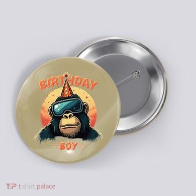 Gorilla Birthday Decorations Monkey Tag VR Gamer for Button