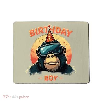 Gorilla Birthday Decorations Monkey Tag VR Gamer for Mousepad