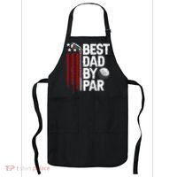 Golf Best Dad By Par Daddy Golfer American Flag Father's Day Apron thumb 0