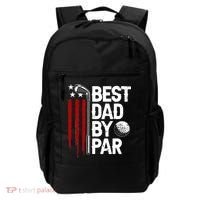 Golf Best Dad By Par Daddy Golfer American Flag Father's Day Backpack thumb 0