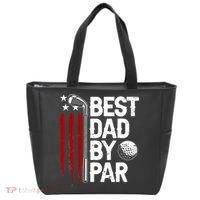 Golf Best Dad By Par Daddy Golfer American Flag Father's Day Tote Bag thumb 0