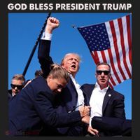 God Bless Donald Trump Survived Shot At Election Rally Women's Sweatshirt thumb 2