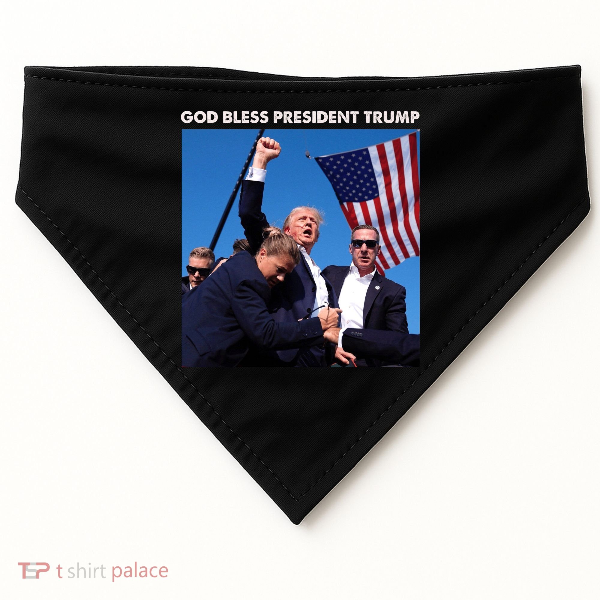 God Bless Donald Trump Survived Shot At Election Rally USA-Made Doggie Bandana
