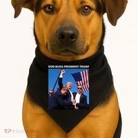 God Bless Donald Trump Survived Shot At Election Rally USA-Made Doggie Bandana thumb 1