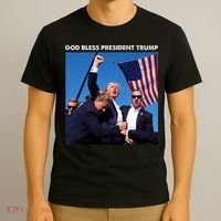 God Bless Donald Trump Survived Shot At Election Rally T-Shirt thumb 3