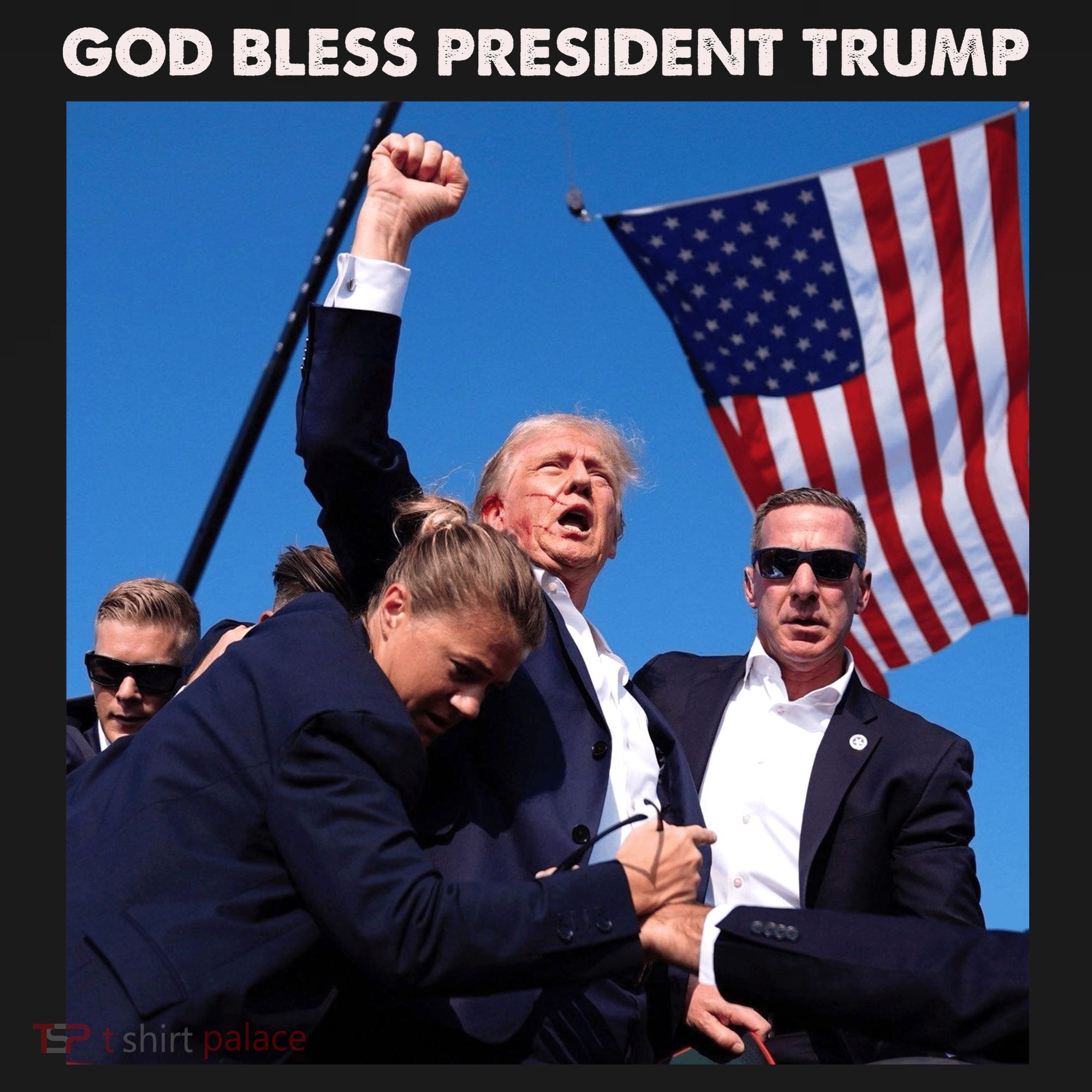 God Bless Donald Trump Survived Shot At Election Rally T-Shirt