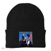 God Bless Donald Trump Survived Shot At Election Rally Beanie thumb 0