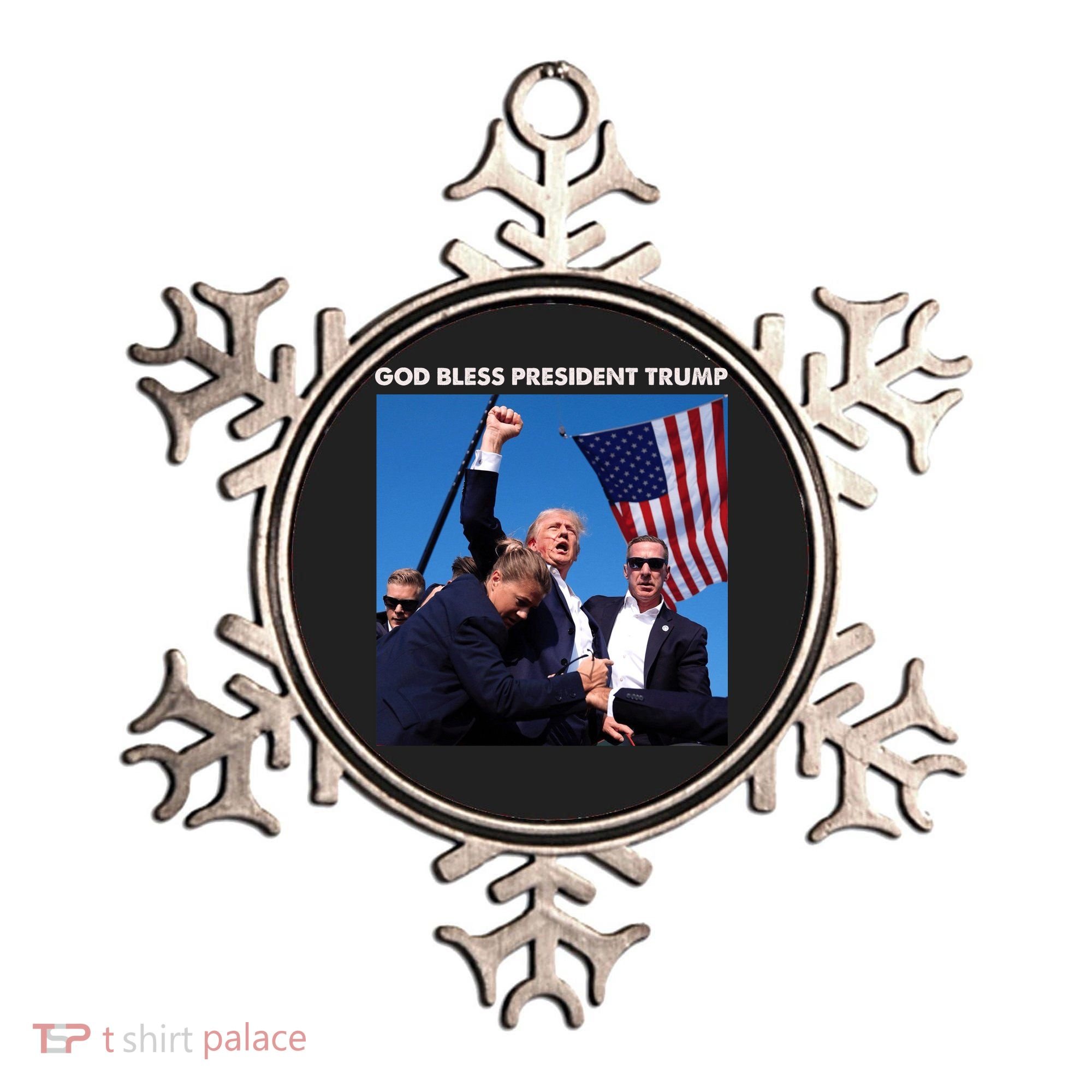 God Bless Donald Trump Survived Shot At Election Rally Ornament