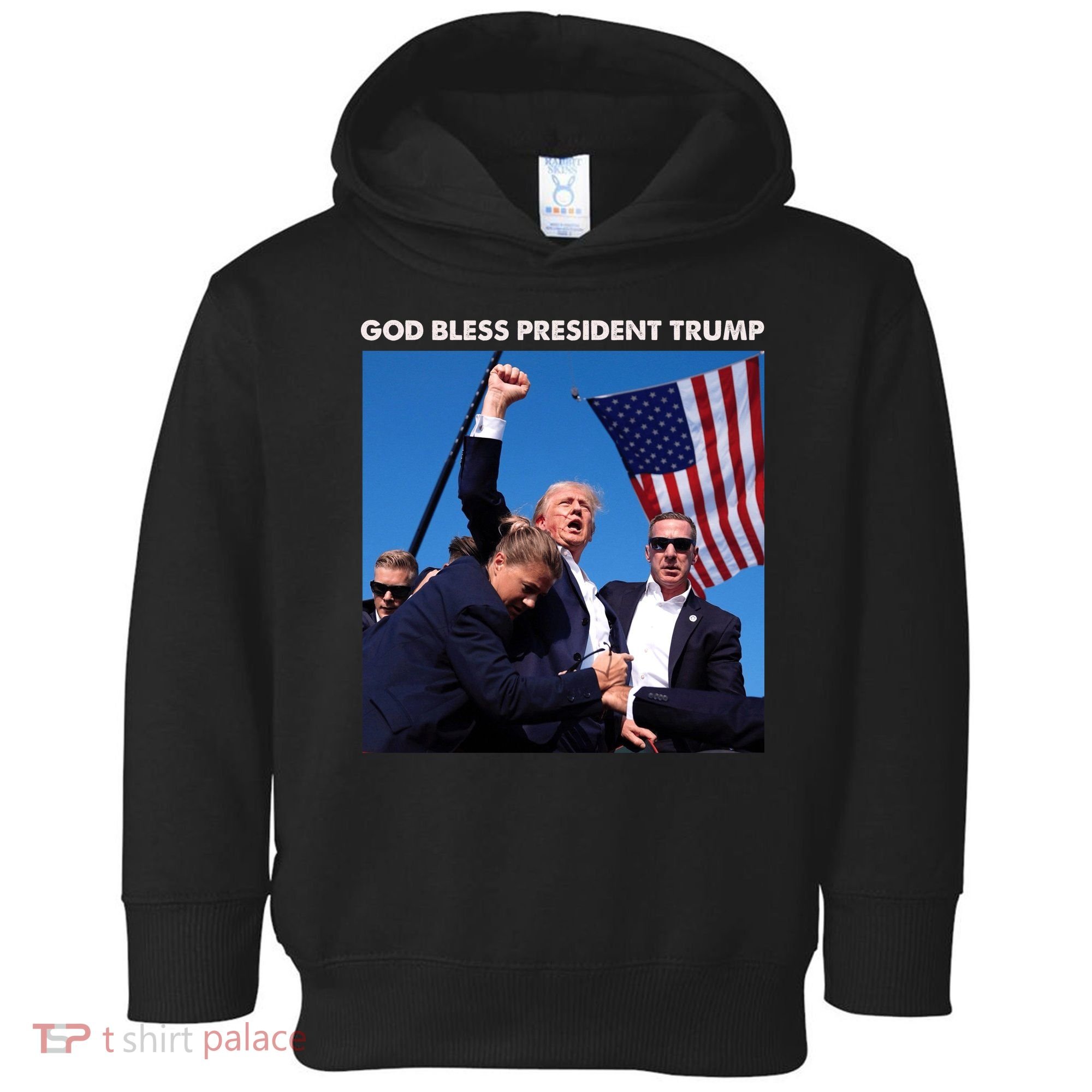God Bless Donald Trump Survived Shot At Election Rally Toddler Hoodie
