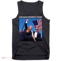 God Bless Donald Trump Survived Shot At Election Rally Tank Top thumb 0