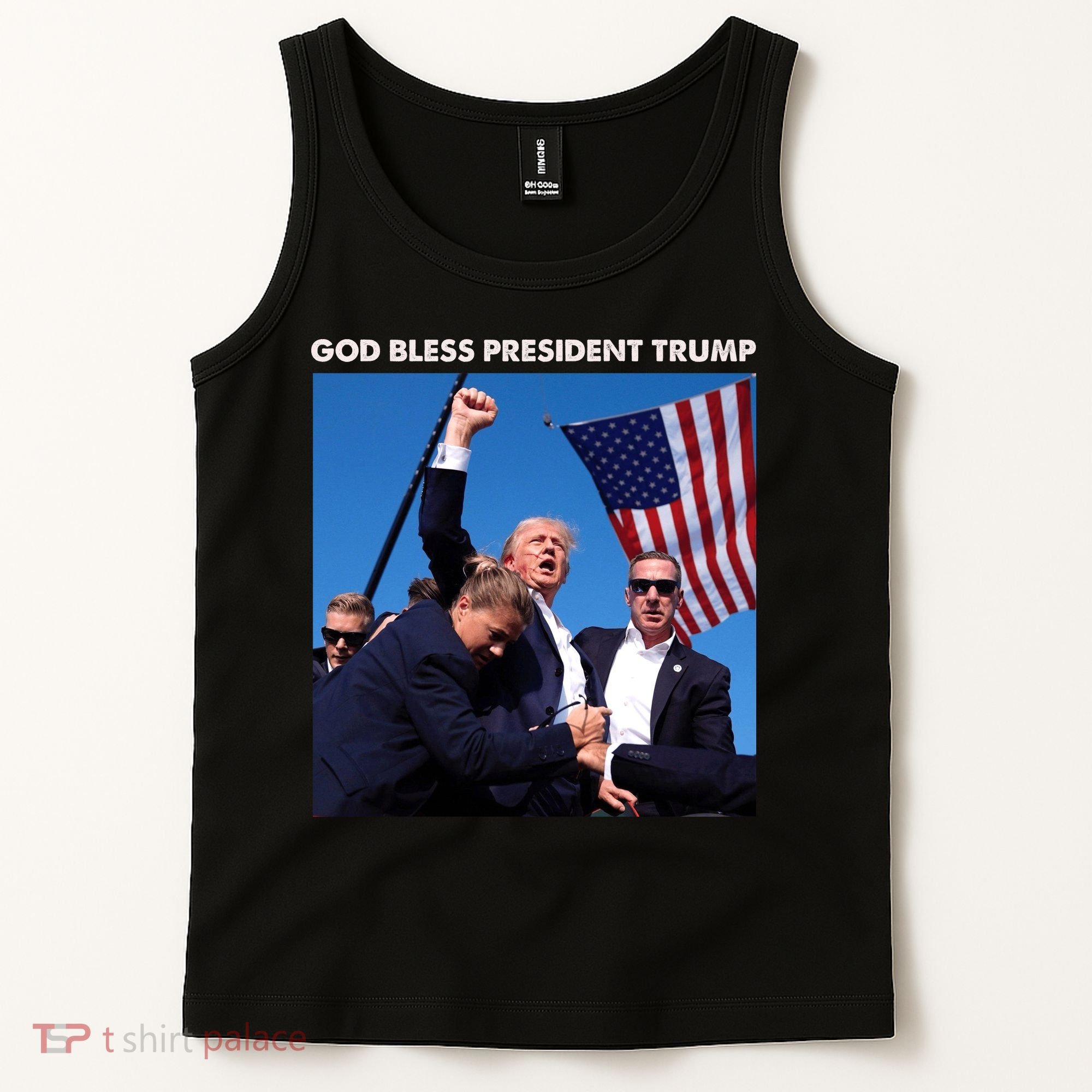 God Bless Donald Trump Survived Shot At Election Rally Tank Top