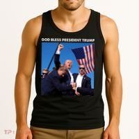 God Bless Donald Trump Survived Shot At Election Rally Tank Top thumb 3