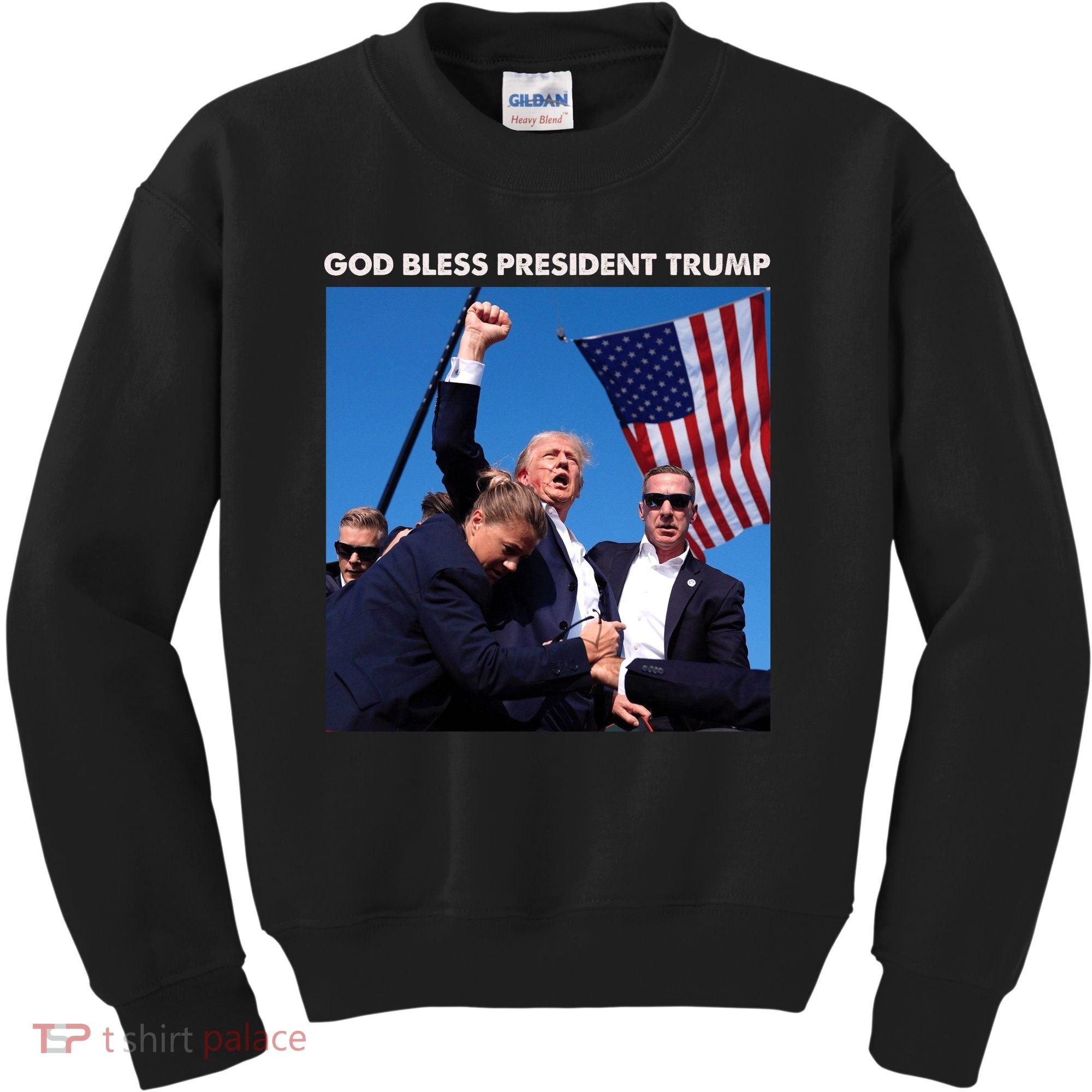 God Bless Donald Trump Survived Shot At Election Rally Kids Sweatshirt