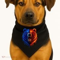 Graphic Bear Drip Bears USA-Made Doggie Bandana thumb 1