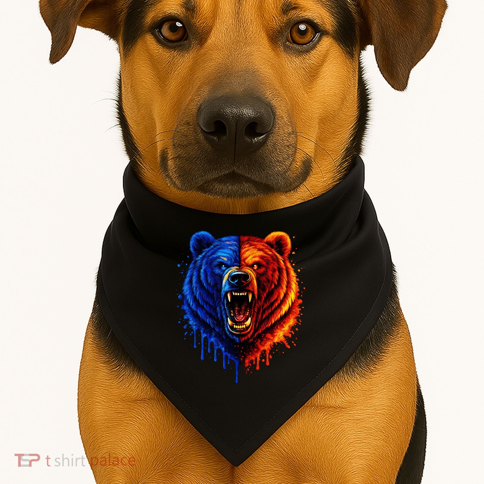 Graphic Bear Drip Bears USA-Made Doggie Bandana