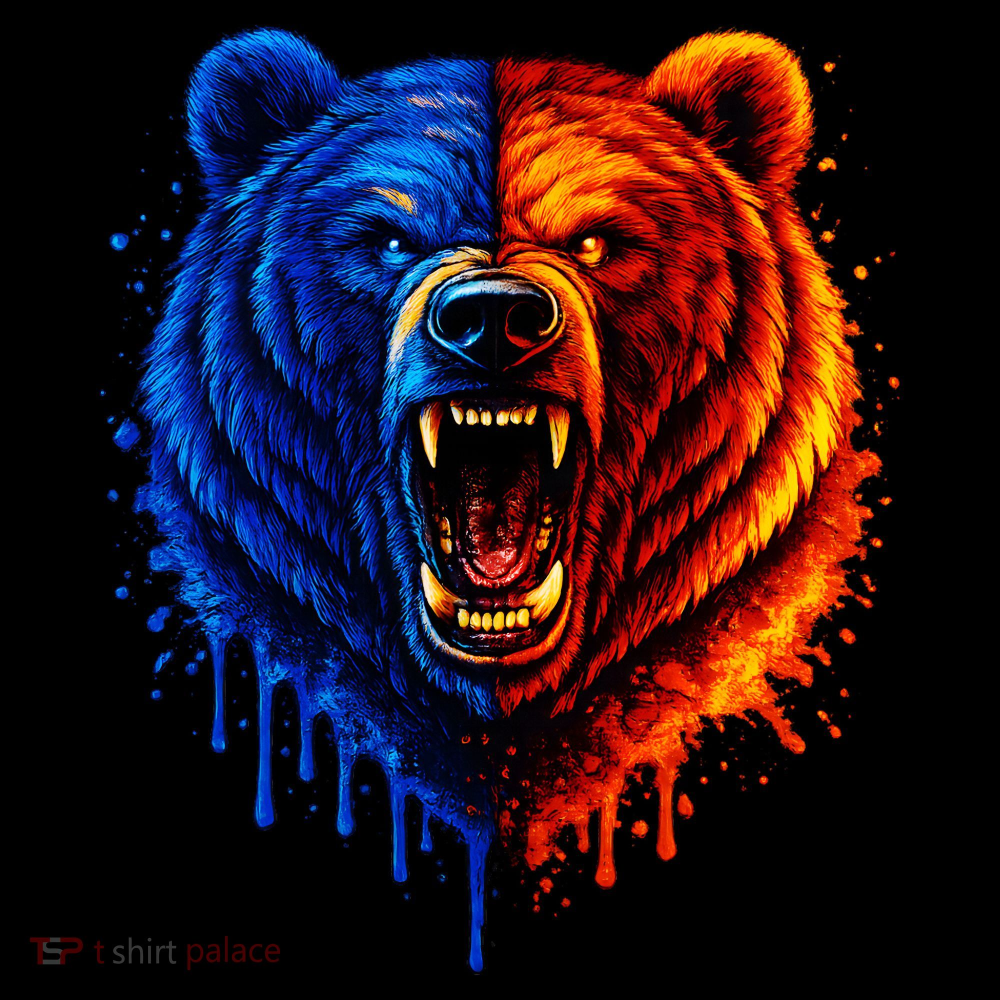 Graphic Bear Drip Bears Long Sleeve Shirt