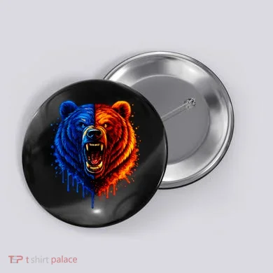 Graphic Bear Drip Bears Button