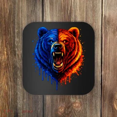 Graphic Bear Drip Bears Coaster