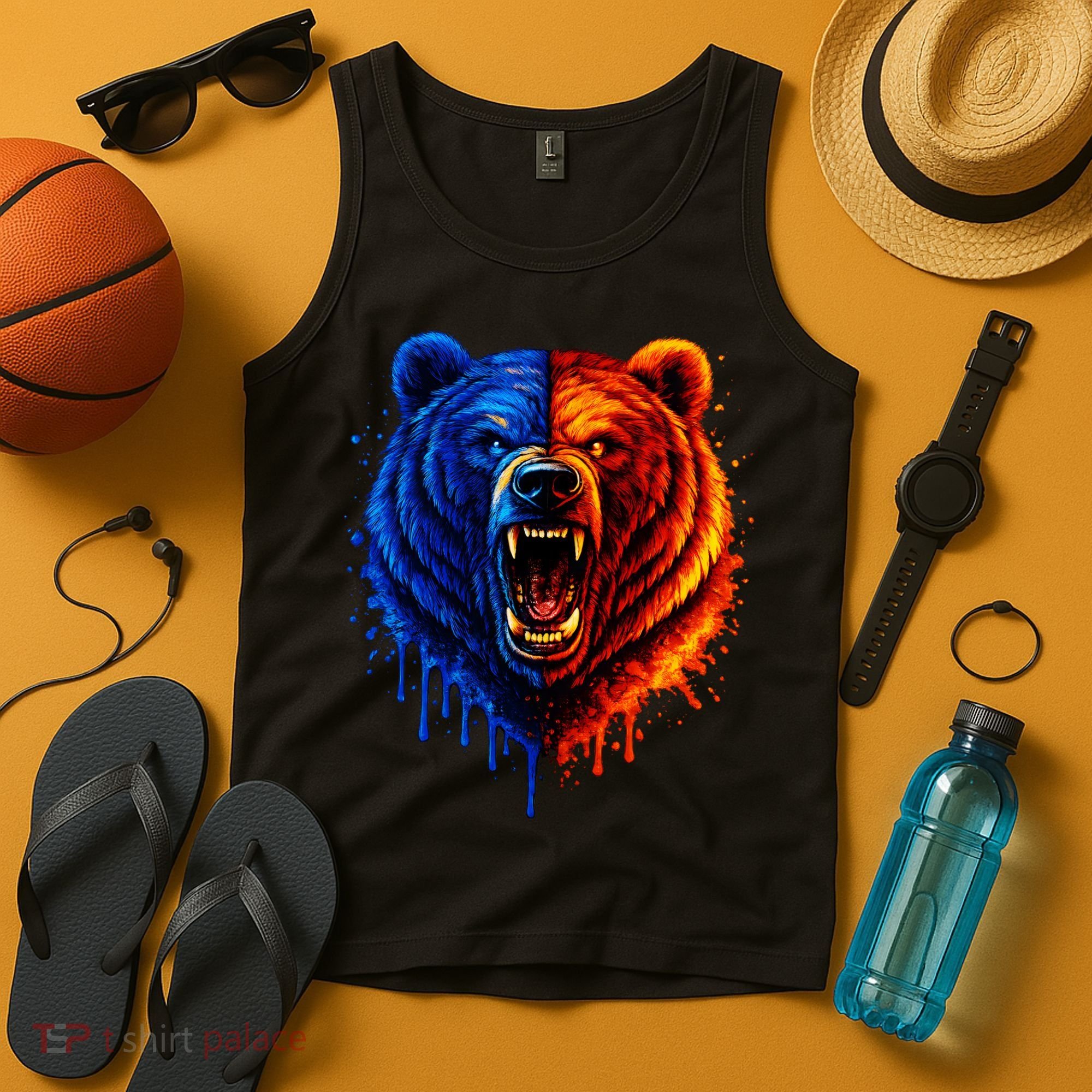 Graphic Bear Drip Bears Tank Top