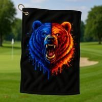Graphic Bear Drip Bears Golf Towel thumb 1