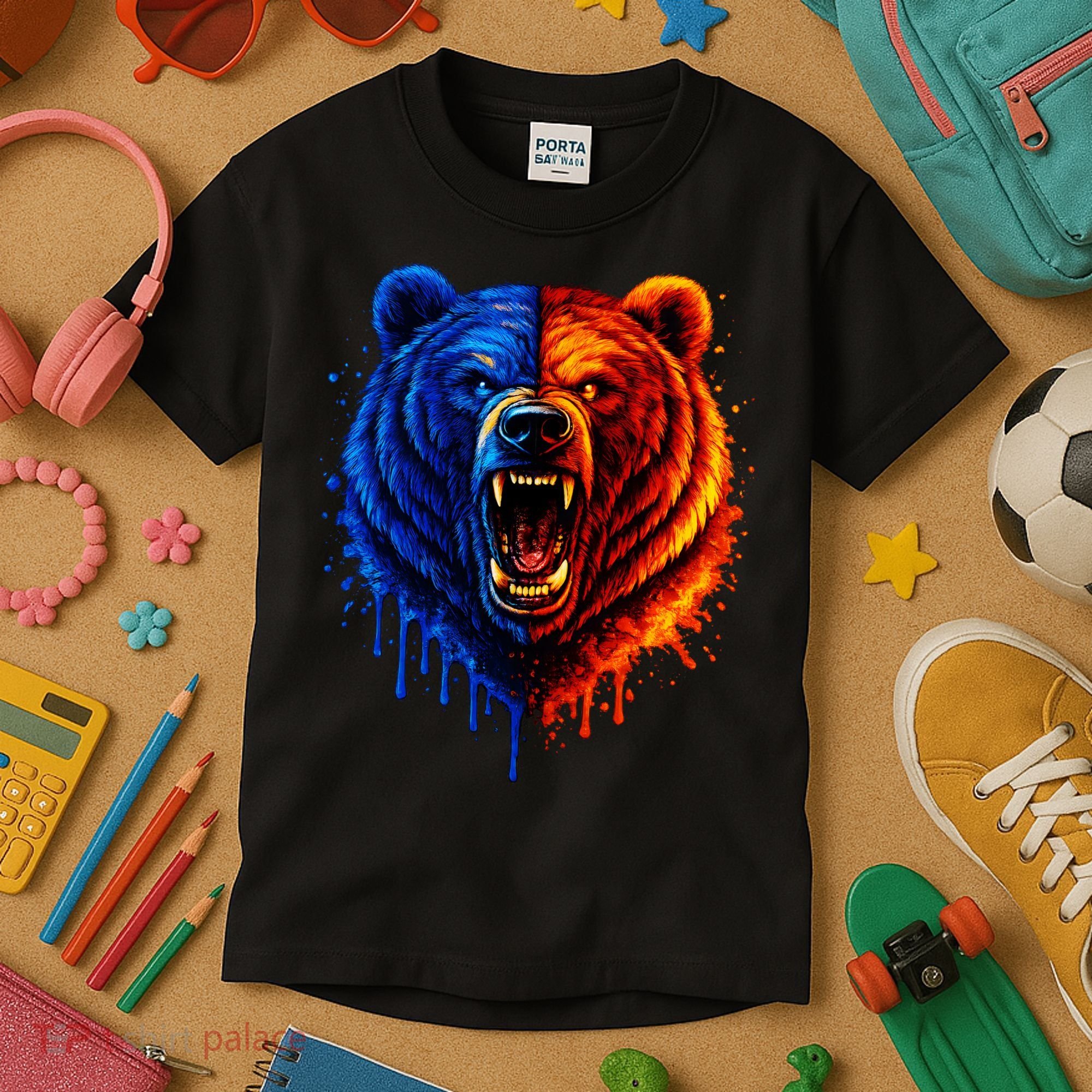 Graphic Bear Drip Bears Kids T-Shirt