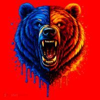 Graphic Bear Drip Bears Santa Hat thumb 1