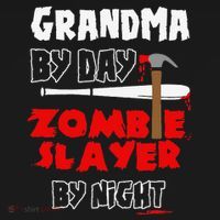 Grandma By Day Zombie Slayer By Night Halloween Costume Women's Hoodie thumb 2