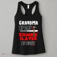 Grandma By Day Zombie Slayer By Night Halloween Costume Women's Tank Top thumb 3