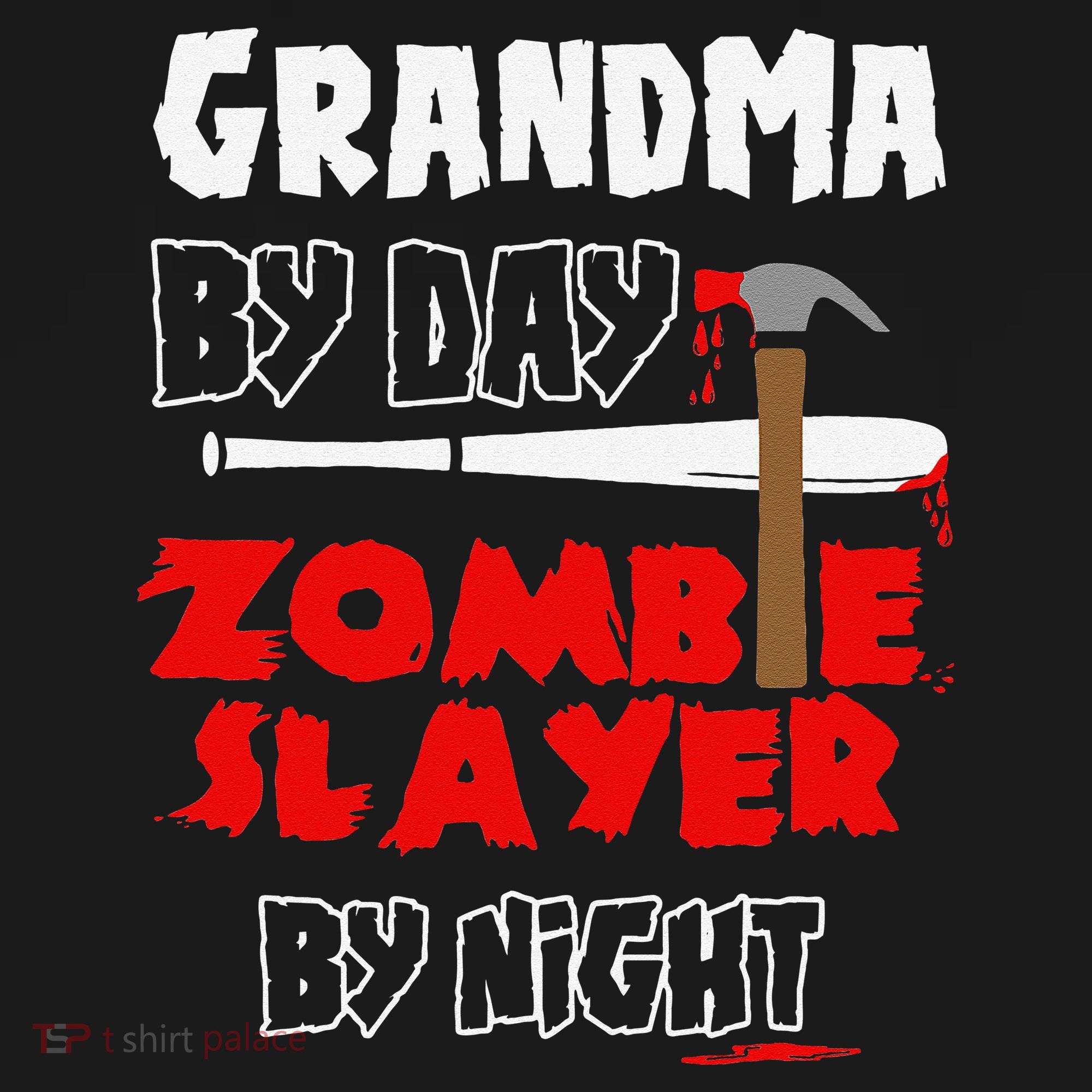 Grandma By Day Zombie Slayer By Night Halloween Costume Women's Tank Top