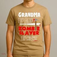 Grandma By Day Zombie Slayer By Night Halloween Costume T-Shirt thumb 3