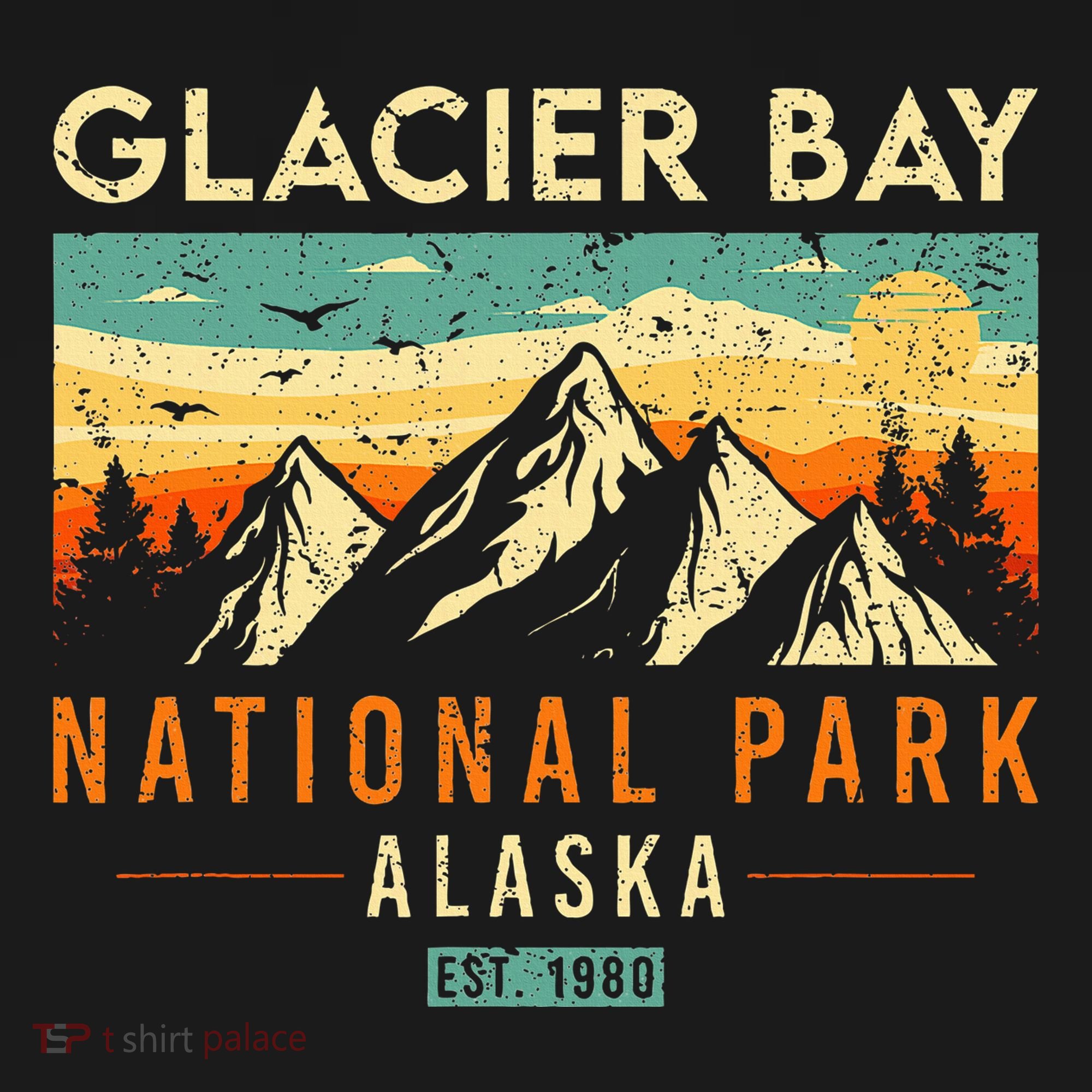 Glacier Bay Est. 1980 Retro Alaska National Park Sweatshirt