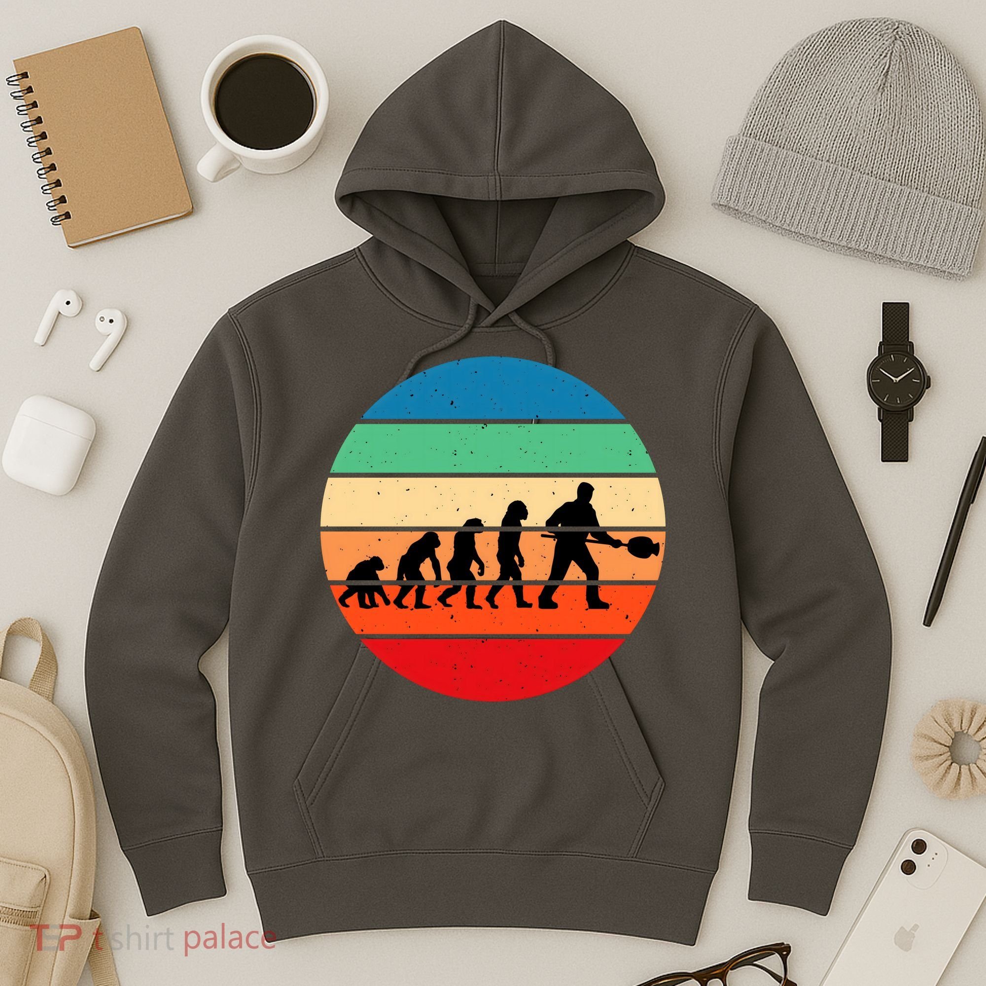 Glass Blowing Evolution Retro Hoodie