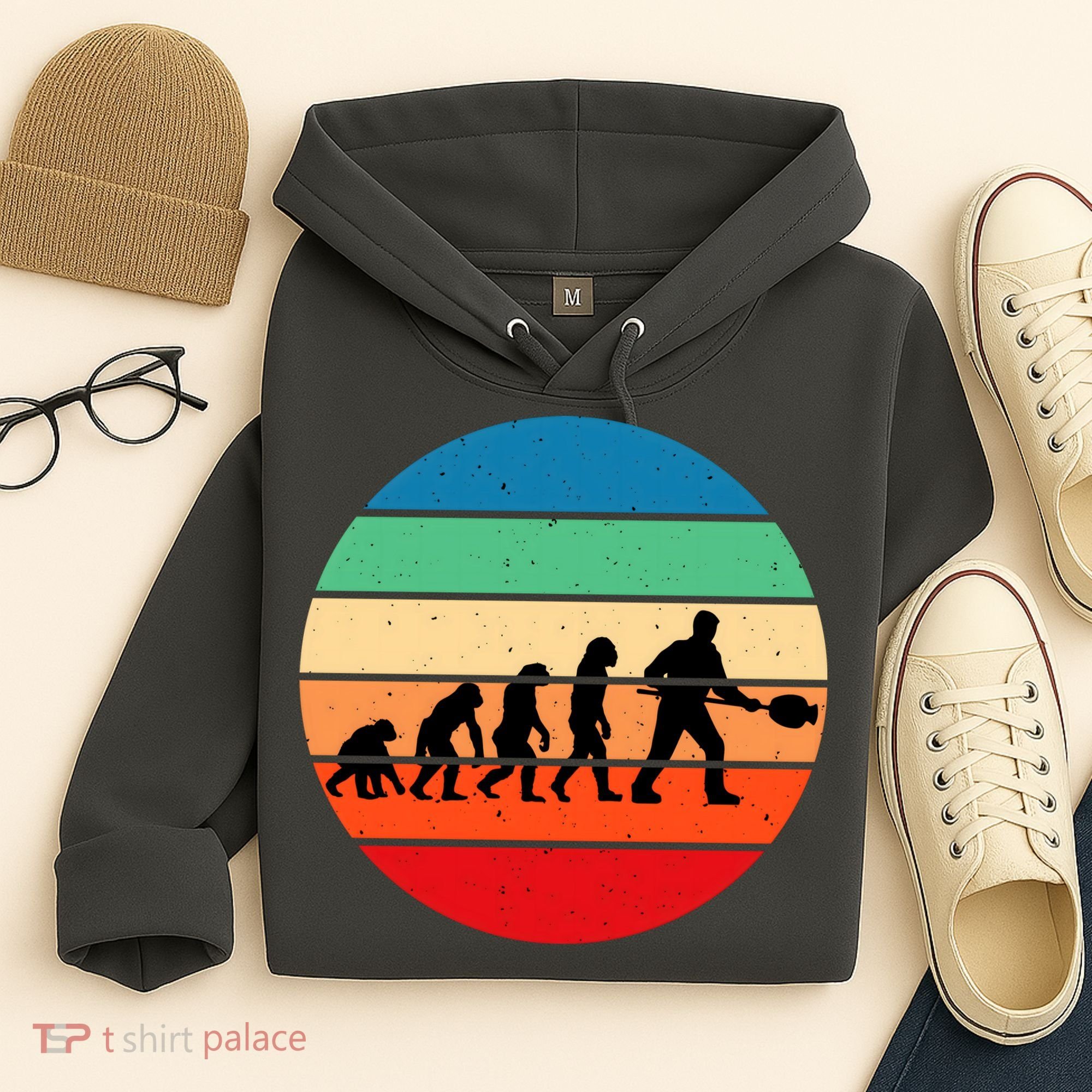Glass Blowing Evolution Retro Hoodie