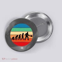 Glass Blowing Evolution Retro Button thumb 0