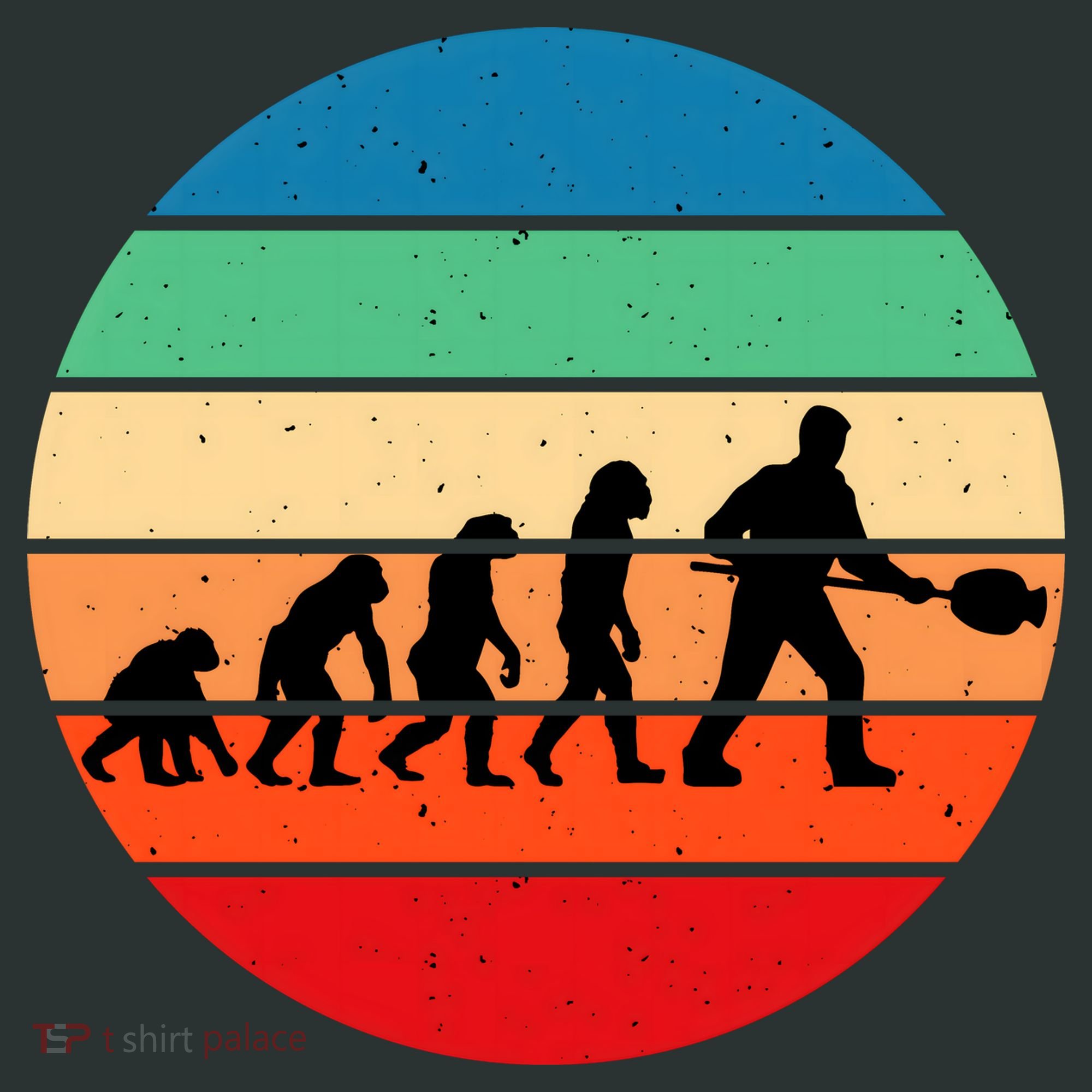 Glass Blowing Evolution Retro Button