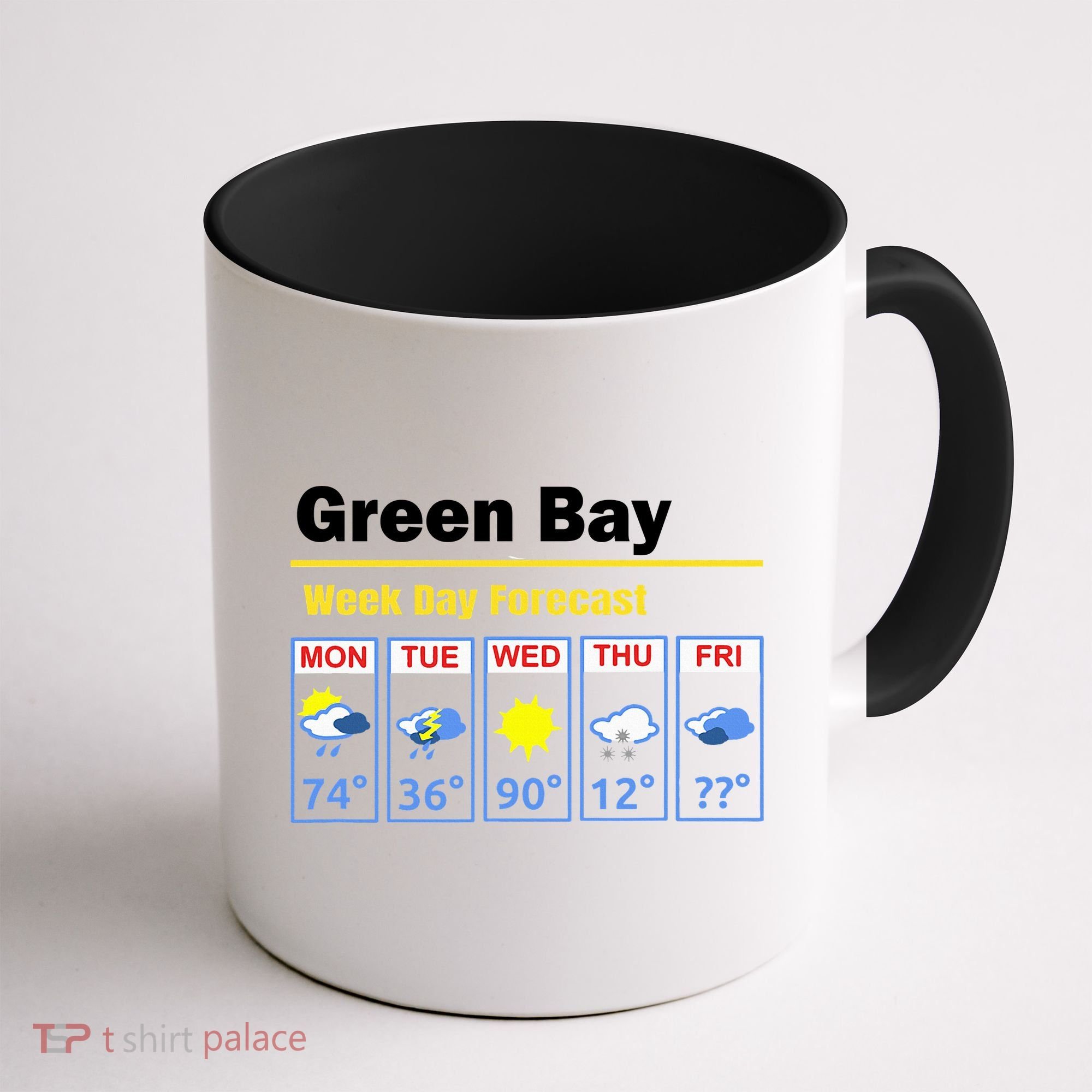 Green Bay Erratic 5 Day Weather Forecast Coffee Mug