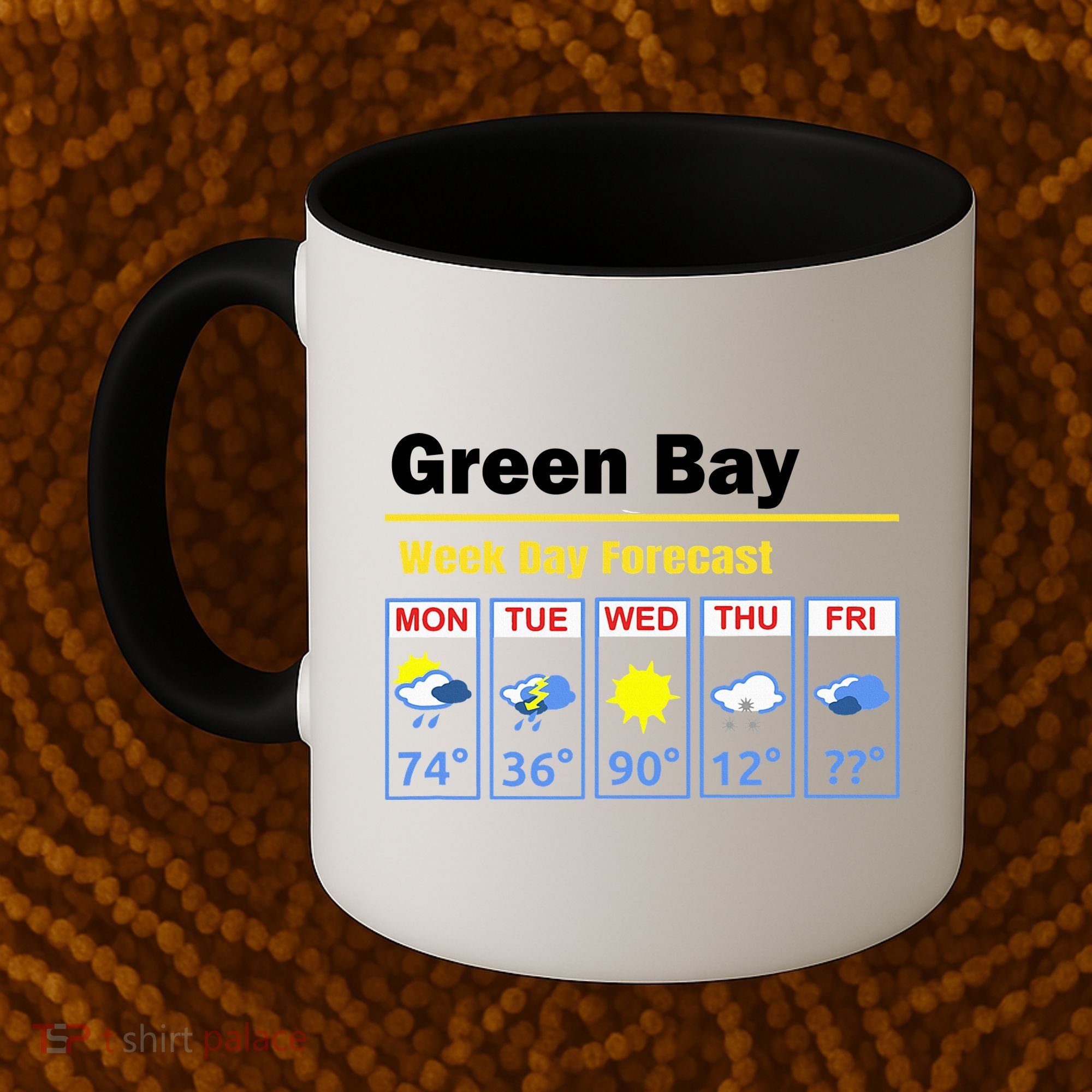 Green Bay Erratic 5 Day Weather Forecast Coffee Mug